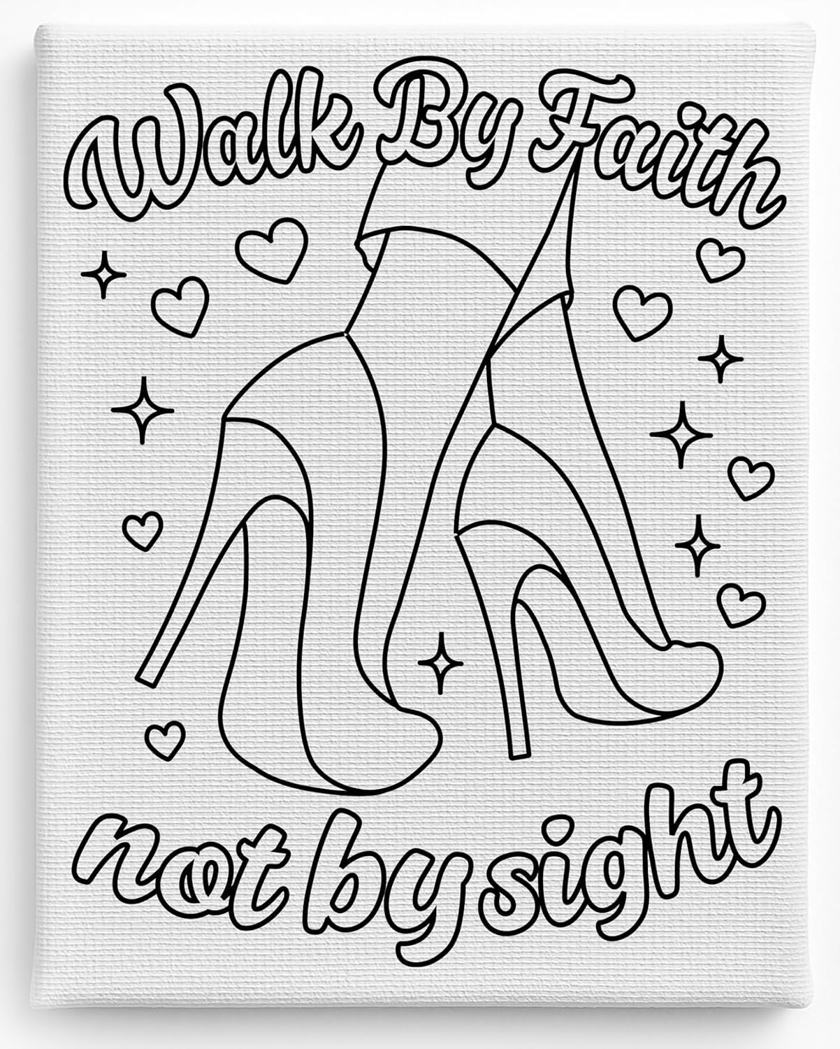 Walk by Faith 11x14 paint kit for Christian group activity