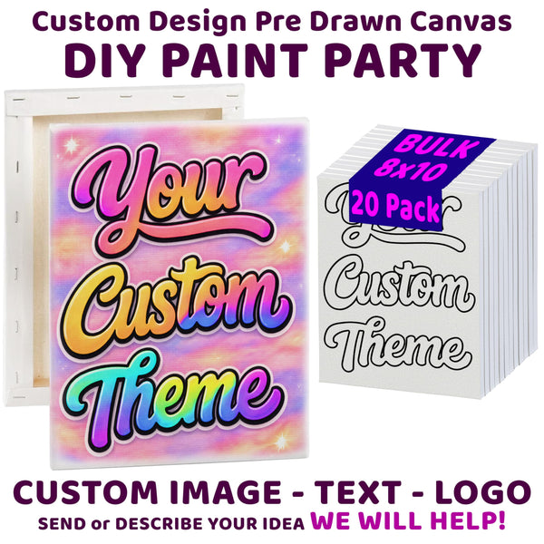 Paint Party Ideas for Kids: Easy Pre Drawn Canvas Activities for Birthdays, Schools, and Camps