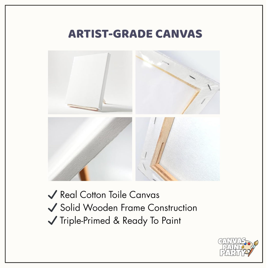 Bulk pre drawn canvases for event planners and schools