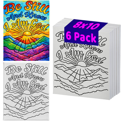 Be Still and Know pre drawn canvas for church paint events