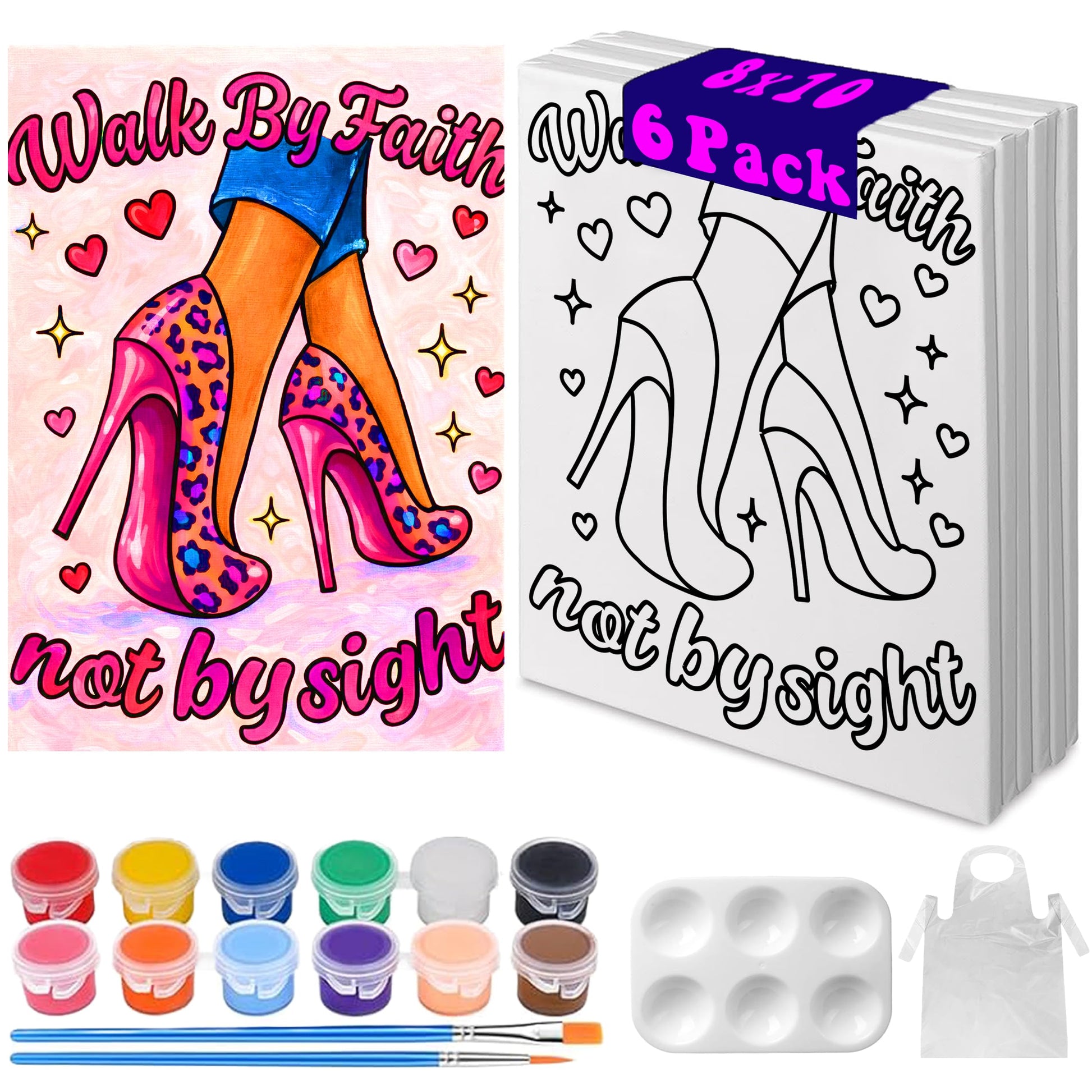 Walk by Faith paint kit option for praise and paint events